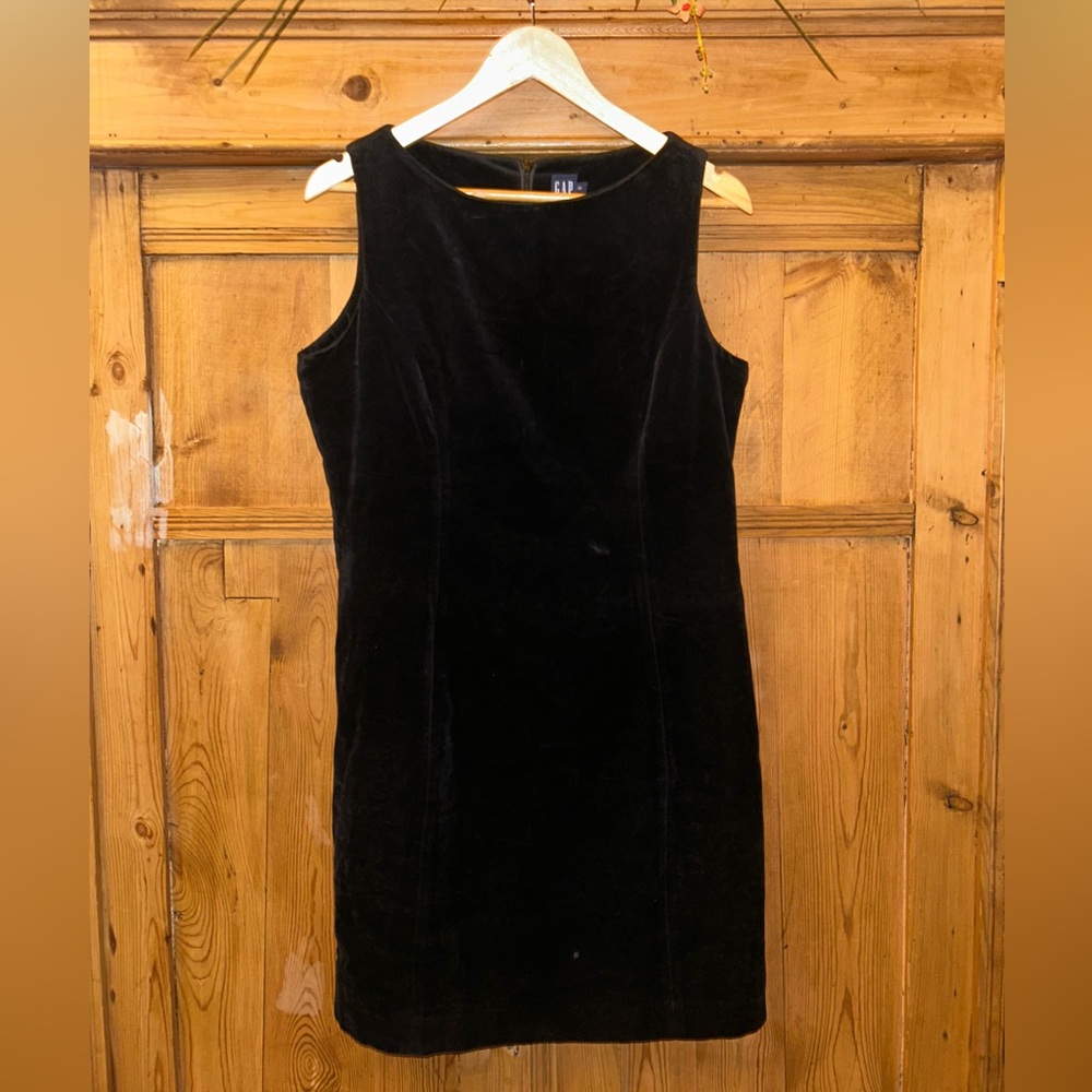 GAP Black Velvet Mini Dress